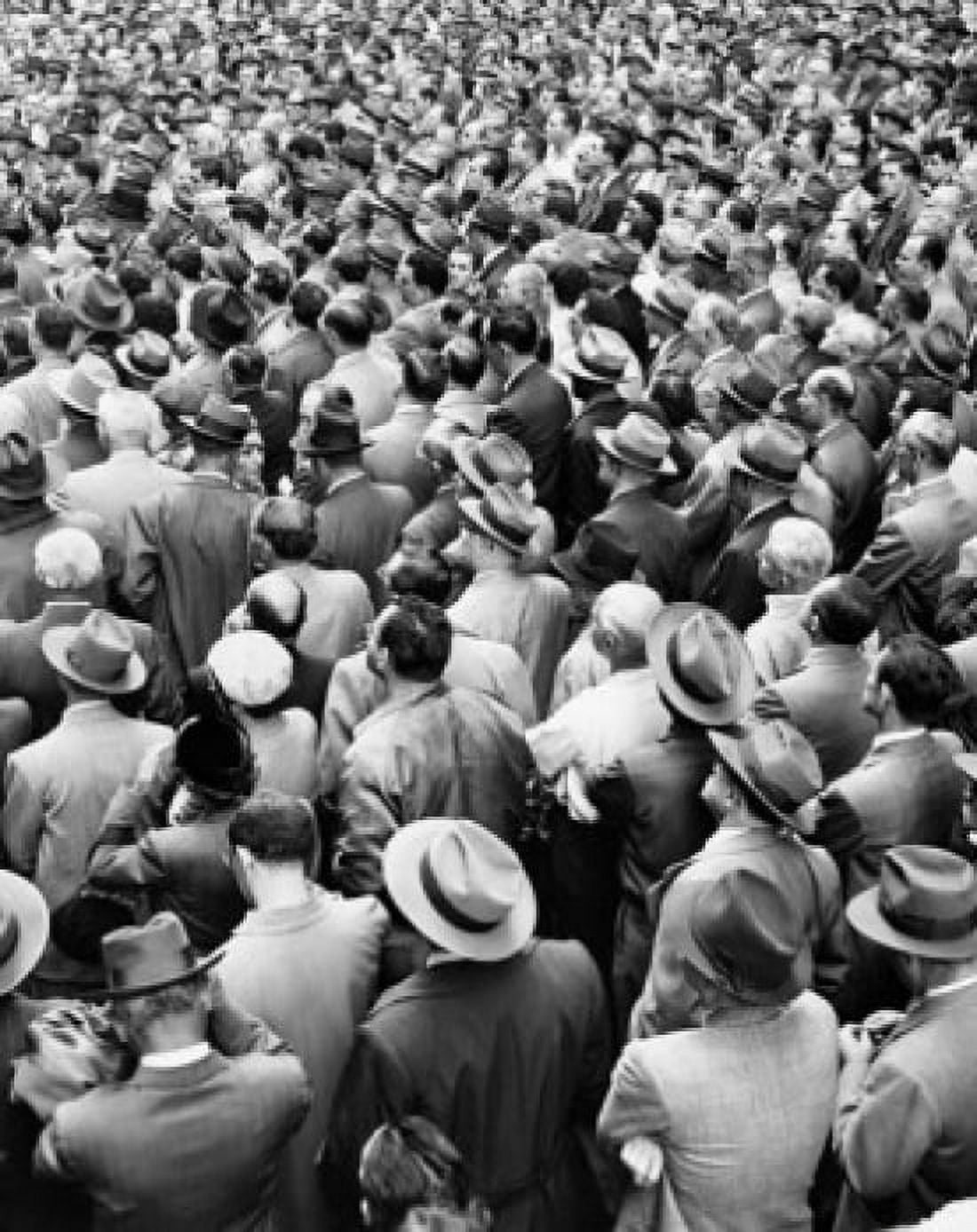 High angle view of a crowd of people standing Canvas Art -  (24 x 36)