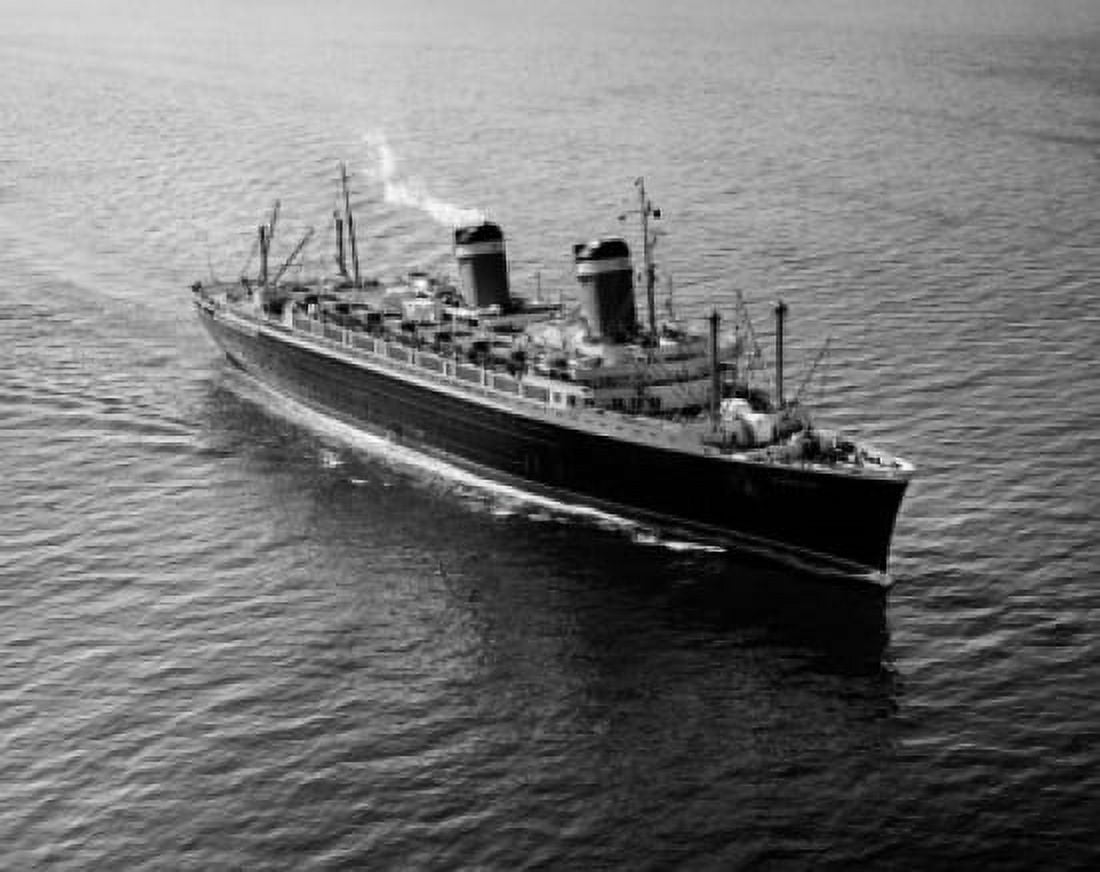 High angle view of a cruise ship in the sea SS America Canvas Art - (18 x 24)