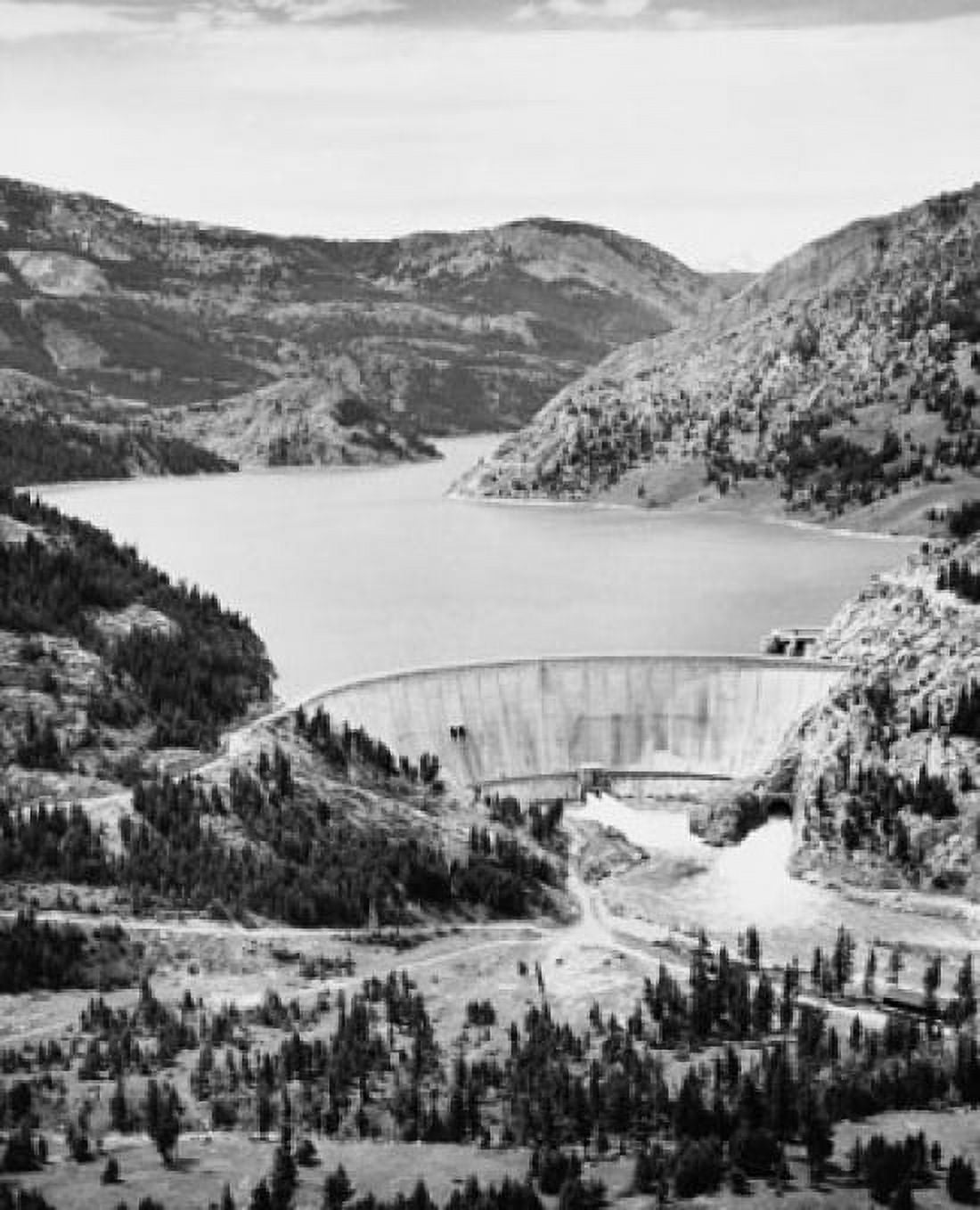 High angle view of a dam Gibson Dam Sun River Montana USA Canvas Art - (24 x 36)