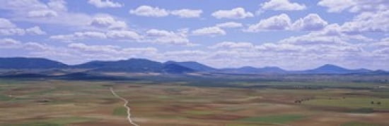 High angle view of a dirt road passing through a landscape Consuegra La Mancha Spain Canvas Art - Panoramic Images (36 x 12)