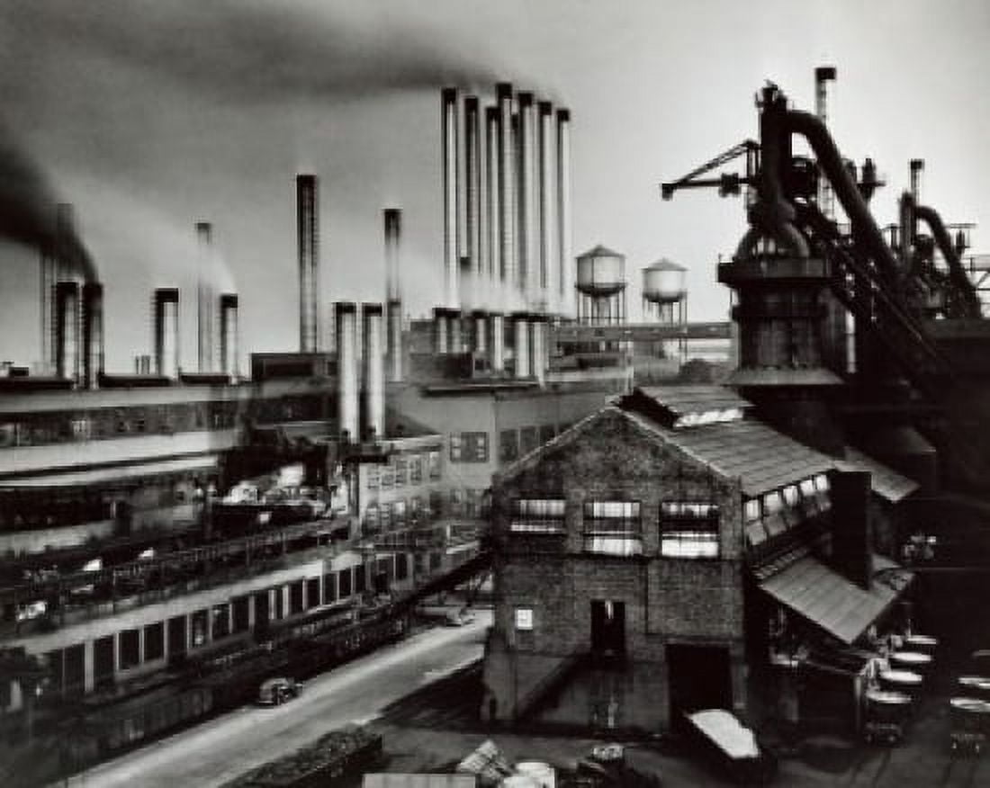High angle view of a factory River Rouge Plant Ford Motor Company Dearborn Michigan USA Canvas Art - (18 x 24)