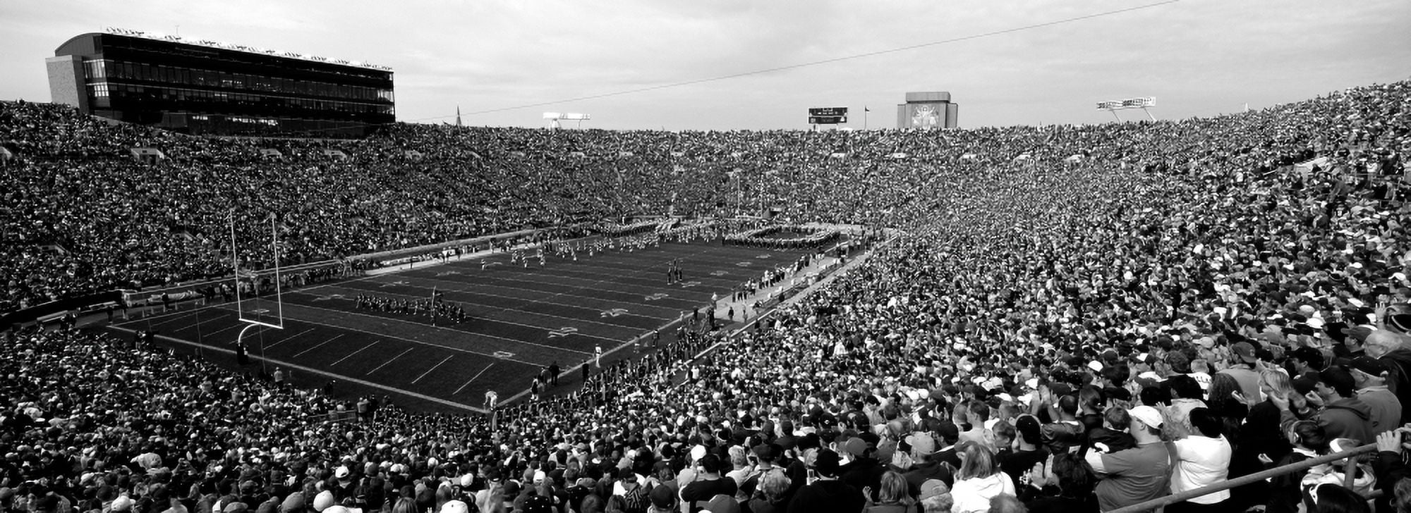 High angle view of a football stadium full of spectators Notre Dame Stadium South Bend Indiana USA Canvas Art - Panoramic Images (13 x 36)