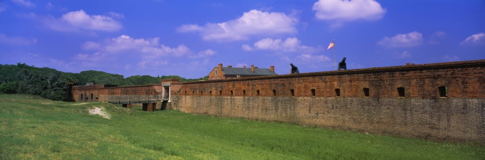 High angle view of a fort Fort Clinch Fort Clinch State Park Amelia Island Nassau County Florida USA Canvas Art - Panoramic Images (12 x 36)