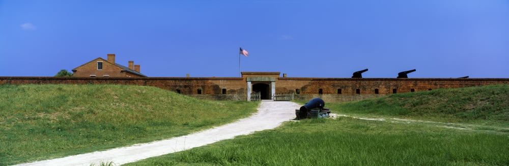 High angle view of a fort Fort Clinch Fort Clinch State Park Amelia Island Nassau County Florida USA Canvas Art - Panoramic Images (6 x 18)