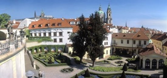 High angle view of a garden Vrtbovska Garden Prague Czech Republic Canvas Art - Panoramic Images (24 x 12)