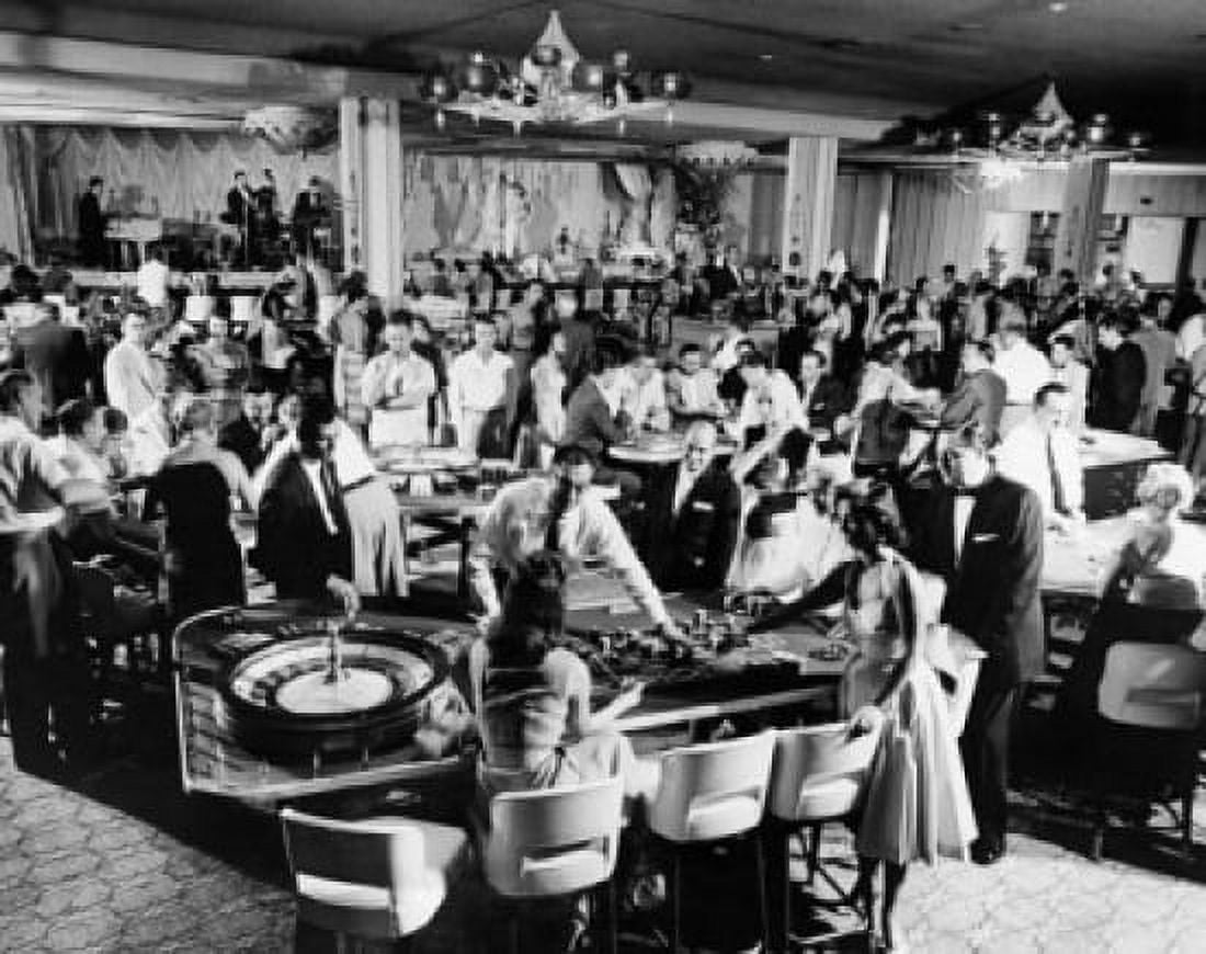 High angle view of a group of people at a casino Las Vegas Nevada USA Canvas Art - (18 x 24)