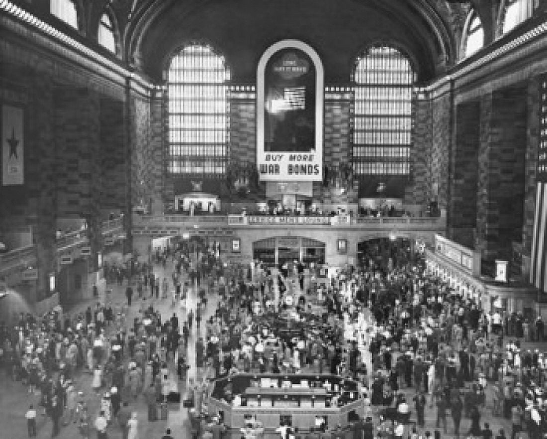 High angle view of a group of people at a railroad station Grand Central Terminal Manhattan New York City New York USA Canvas Art - (18 x 24)