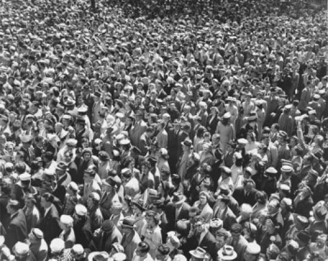 High angle view of a group of people standing Canvas Art - (24 x 36)