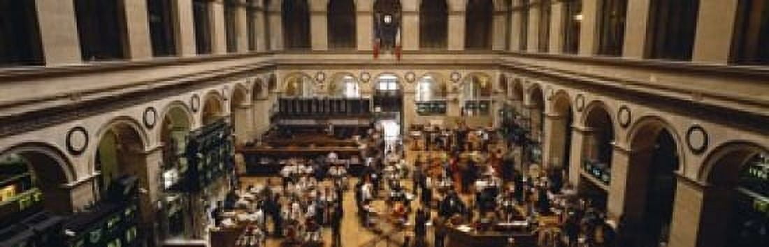 High angle view of a group people at a stock exchange Paris Stock Exchange Paris France Canvas Art - Panoramic Images (18 x 6)