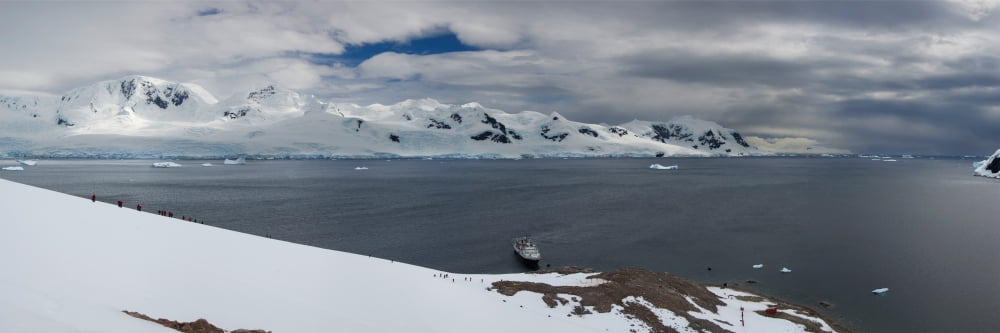 High angle view of a harbor Neko Harbor Andvord Bay Antarctica Canvas Art - Panoramic Images (27 x 9)