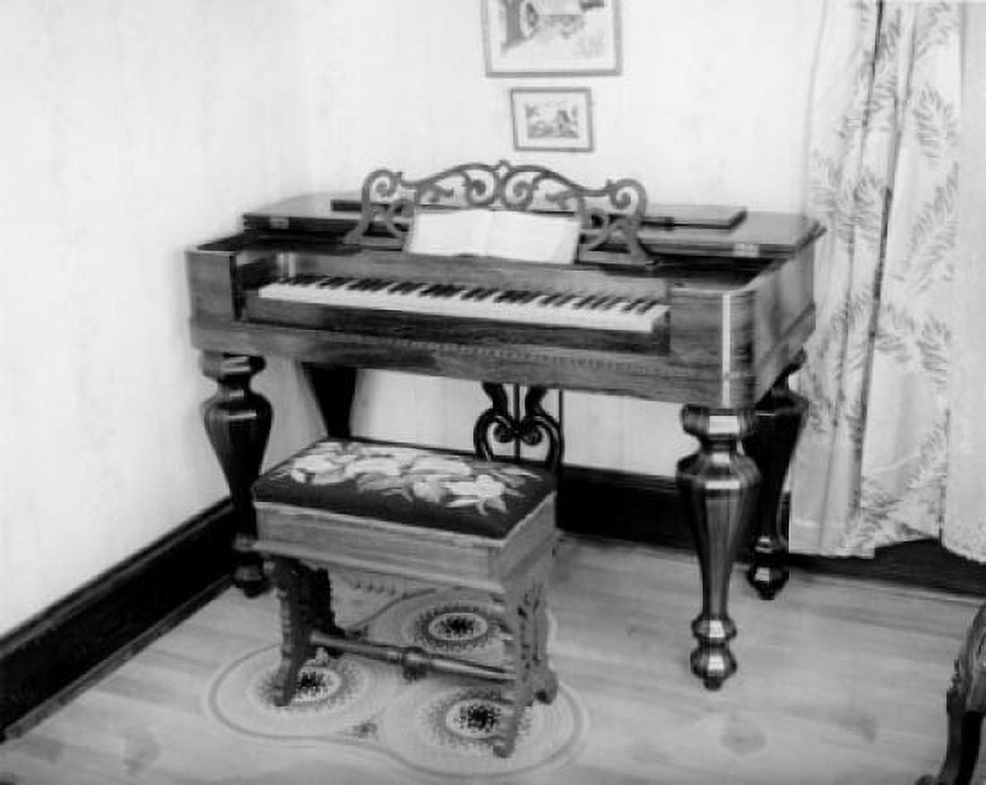 High angle view of a harpsichord Canvas Art - (24 x 36)
