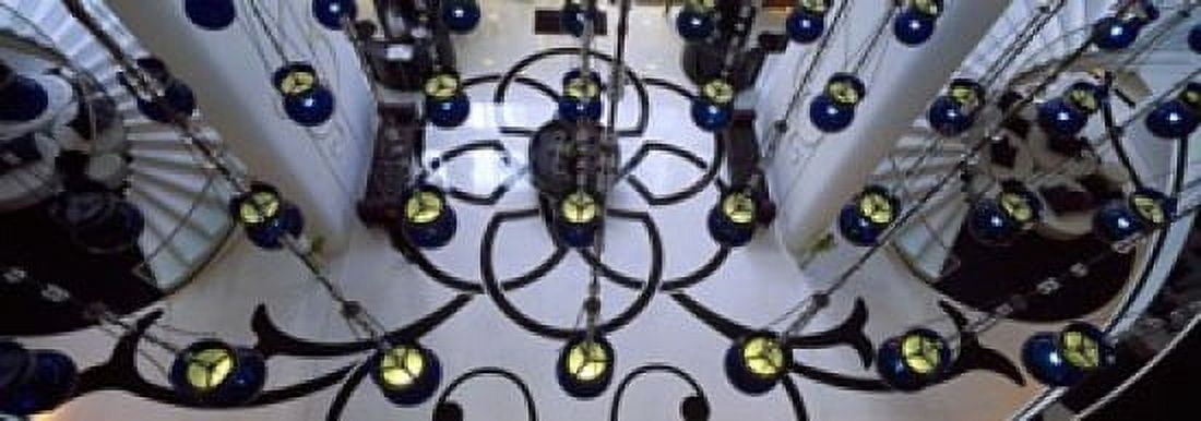 High angle view of a hotel lobby W Doha Hotel And Residences Doha Ad Dawhah Qatar Canvas Art - Panoramic Images (18 x 7)
