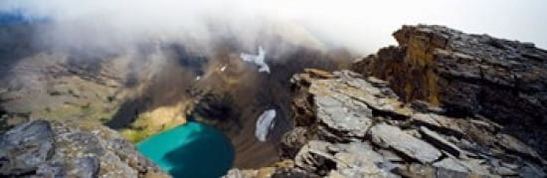 High angle view of a lake Continental Divide US Glacier National Park Montana USA Canvas Art - Panoramic Images (36 x 12)