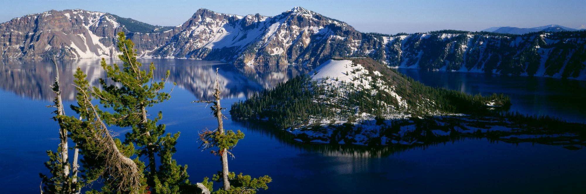 High angle view of a lake Crater Lake Crater Lake National Park Oregon USA Canvas Art - Panoramic Images (27 x 9)