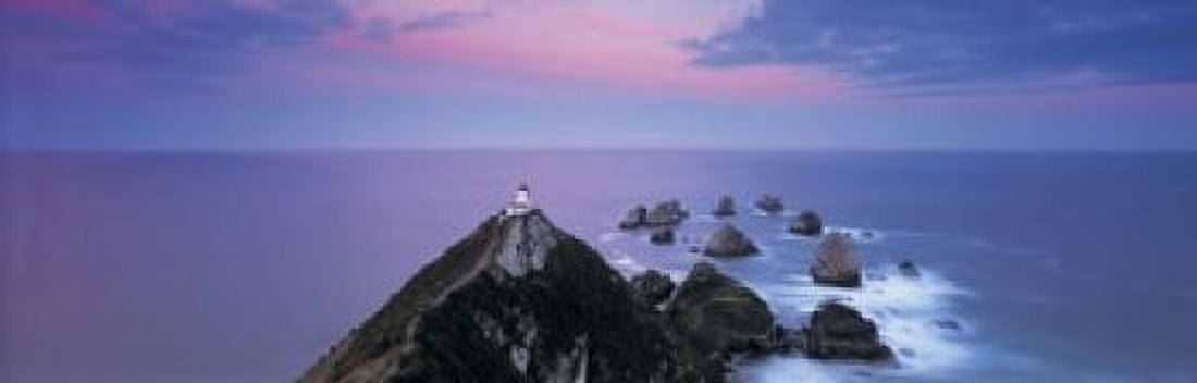High angle view of a lighthouse Nugget Point The Catlins South Island New Zealand New Zealand Canvas Art - Panoramic Images (18 x 6)