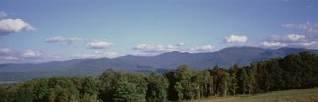 High angle view of a mountain range Green Mountains Stowe Vermont New England USA Canvas Art - Panoramic Images (18 x 6)