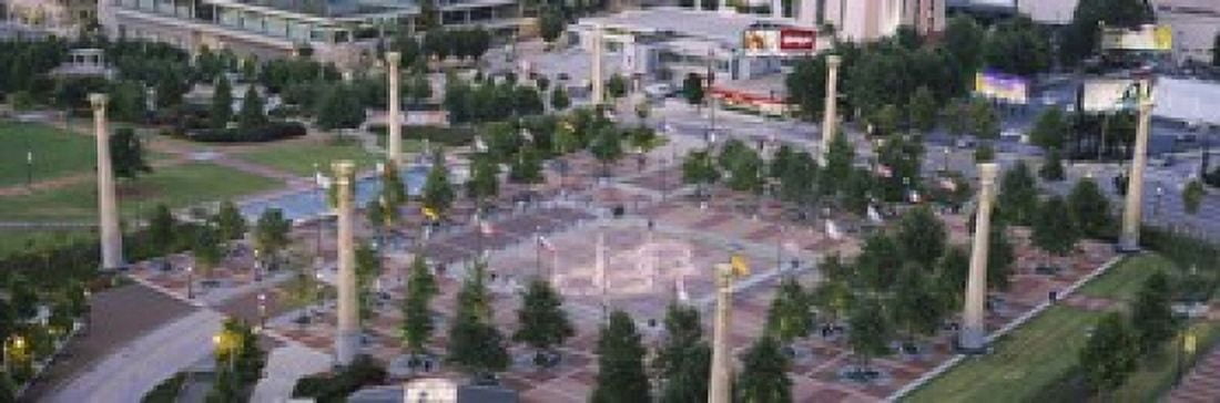 High angle view of a park Centennial Olympic Park Atlanta Georgia USA Canvas Art - Panoramic Images (18 x 6)