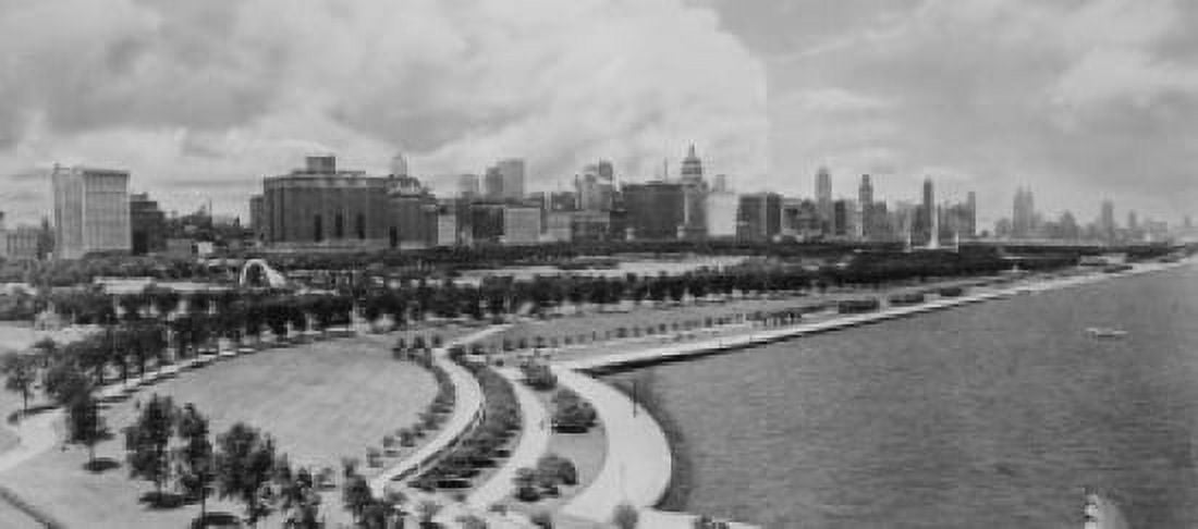 High angle view of a park Grant Park Chicago Illinois USA Canvas Art -  (24 x 36)