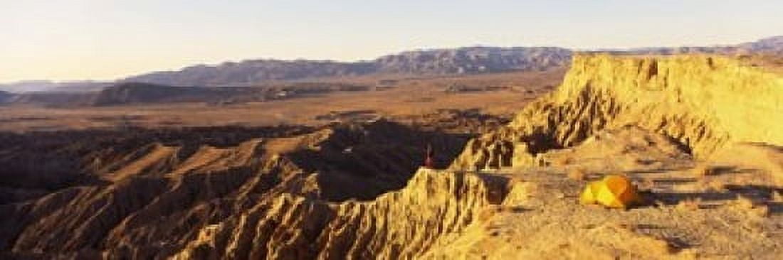 High angle view of a person camping on a cliff Anza Borrego Desert State Park California USA Canvas Art - Panoramic Images (18 x 6)