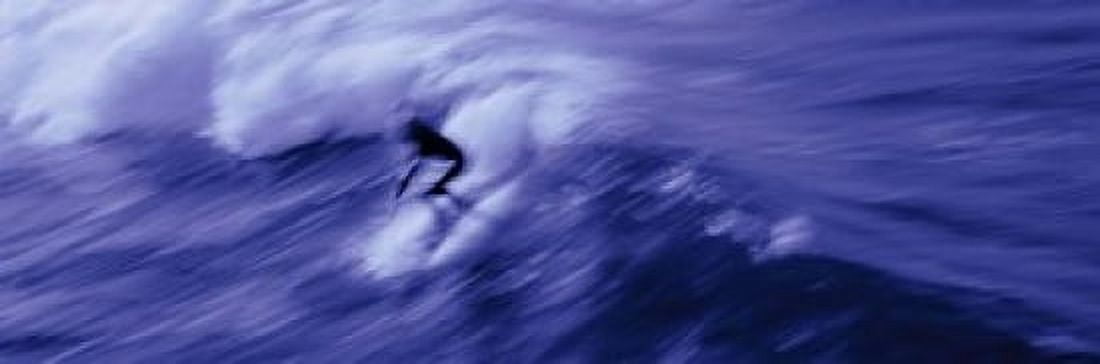 High angle view of a person surfing in the sea USA Canvas Art - Panoramic Images (18 x 6)