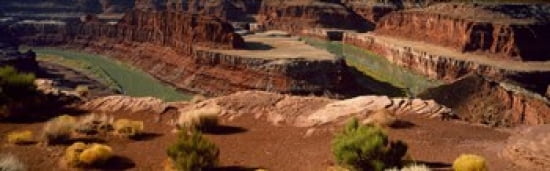 High angle view of a river flowing through a canyon Dead Horse Point State Park Utah USA Canvas Art - Panoramic Images (36 x 12)