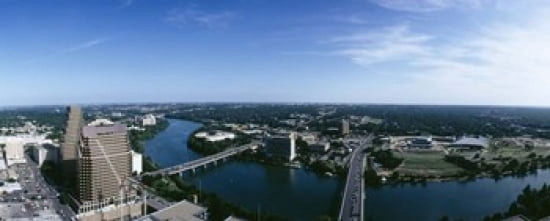 High angle view of a river passing through a city Austin Texas USA Canvas Art - Panoramic Images (15 x 6)