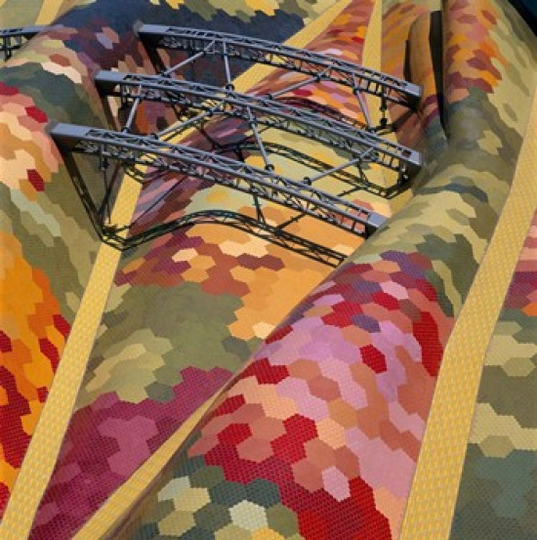 High angle view of a roof of Santa Caterina Market Barcelona Catalonia Spain Canvas Art - Panoramic Images (36 x 36)