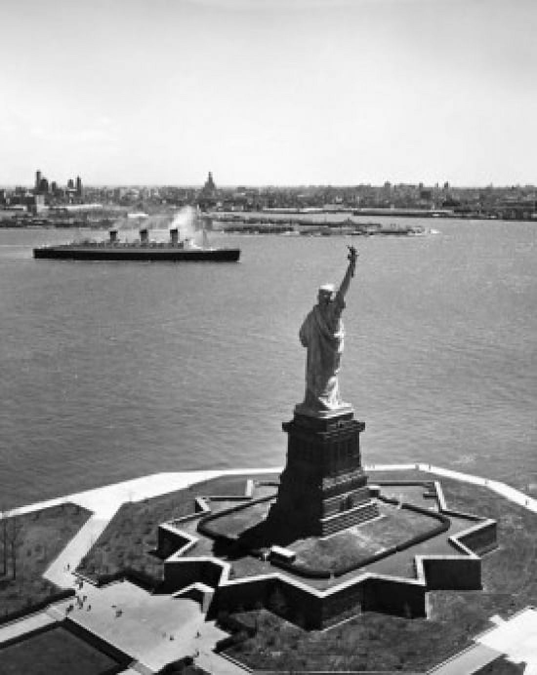 High angle view of a statue Statue of Liberty New York City New York USA Canvas Art -  (18 x 24)