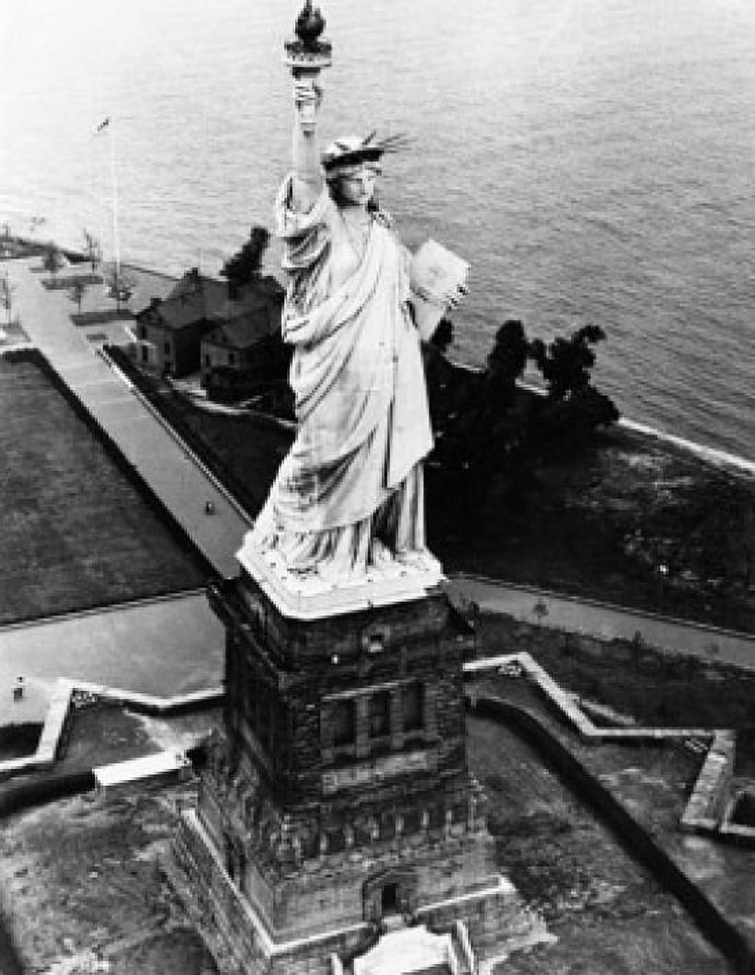 High angle view of a statue Statue of Liberty New York City New York USA Canvas Art - (18 x 24)