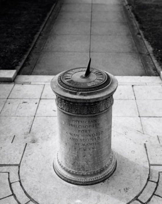 High angle view of a sundial in a park Oliver Wendell Holmes Memorial Sundial Esplanade Boston Massachusetts USA Canvas Art - (18 x 24)