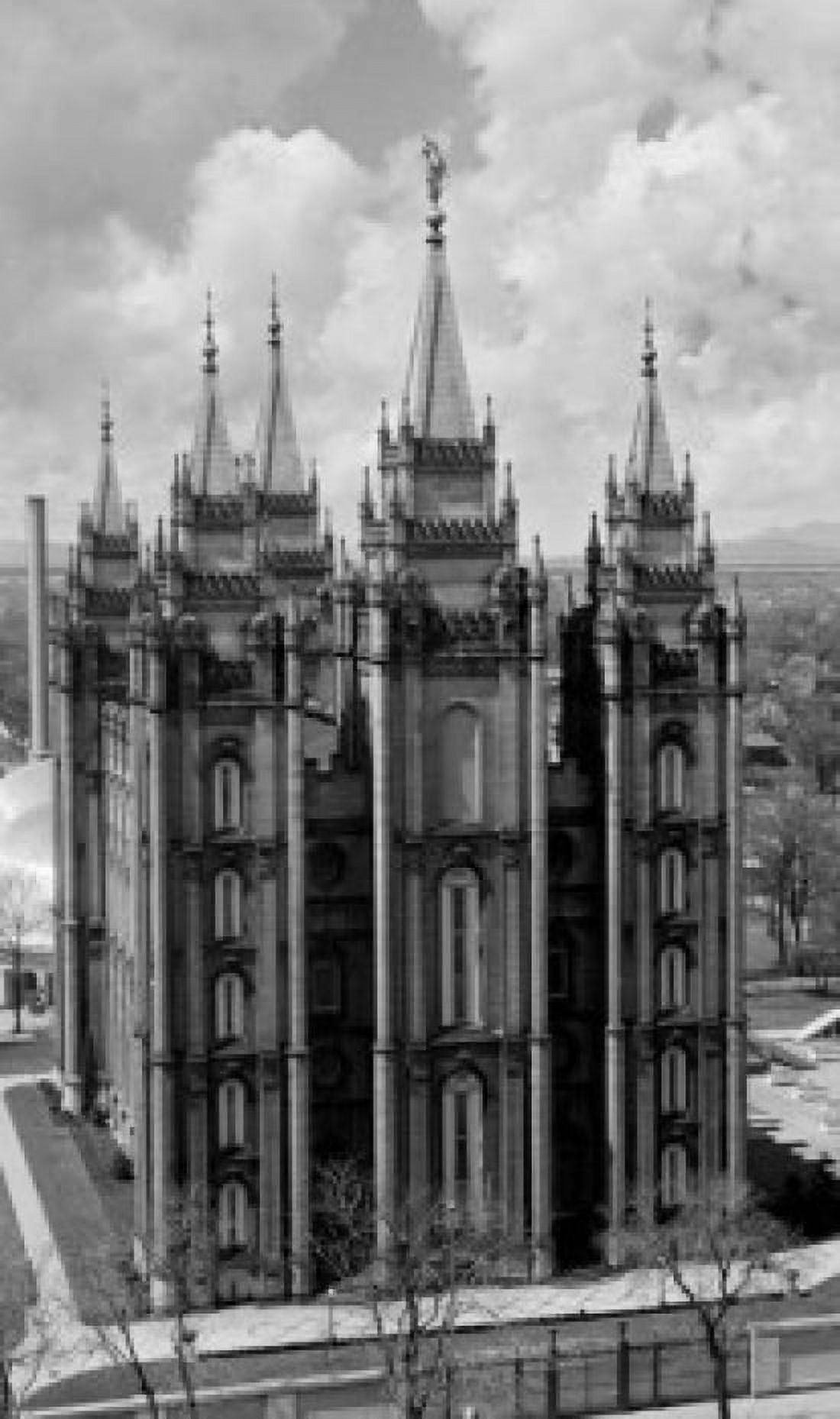 High angle view of a temple Mormon Temple Salt Lake City Utah USA Canvas Art - (24 x 36)