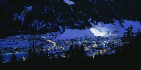 High angle view of a town Davos Switzerland Canvas Art - Panoramic Images (24 x 12)