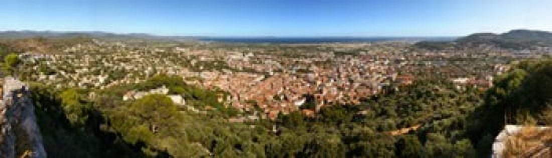 High angle view of a town Hyeres-les-palmiers Cote DAzur Provence-Alpes-Cote DAzur France Canvas Art - Panoramic Images (40 x 12)