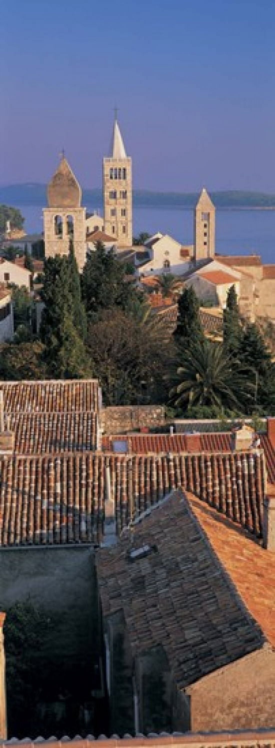High angle view of a town Rab Island Croatia Canvas Art - Panoramic Images (18 x 7)