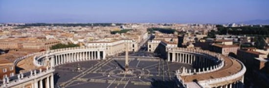 High angle view of a town St Peters Square Vatican City Rome Italy Canvas Art - Panoramic Images (36 x 12)
