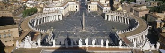 High angle view of a town square St Peters Square Vatican city Rome Lazio Italy Canvas Art - Panoramic Images (36 x 12)