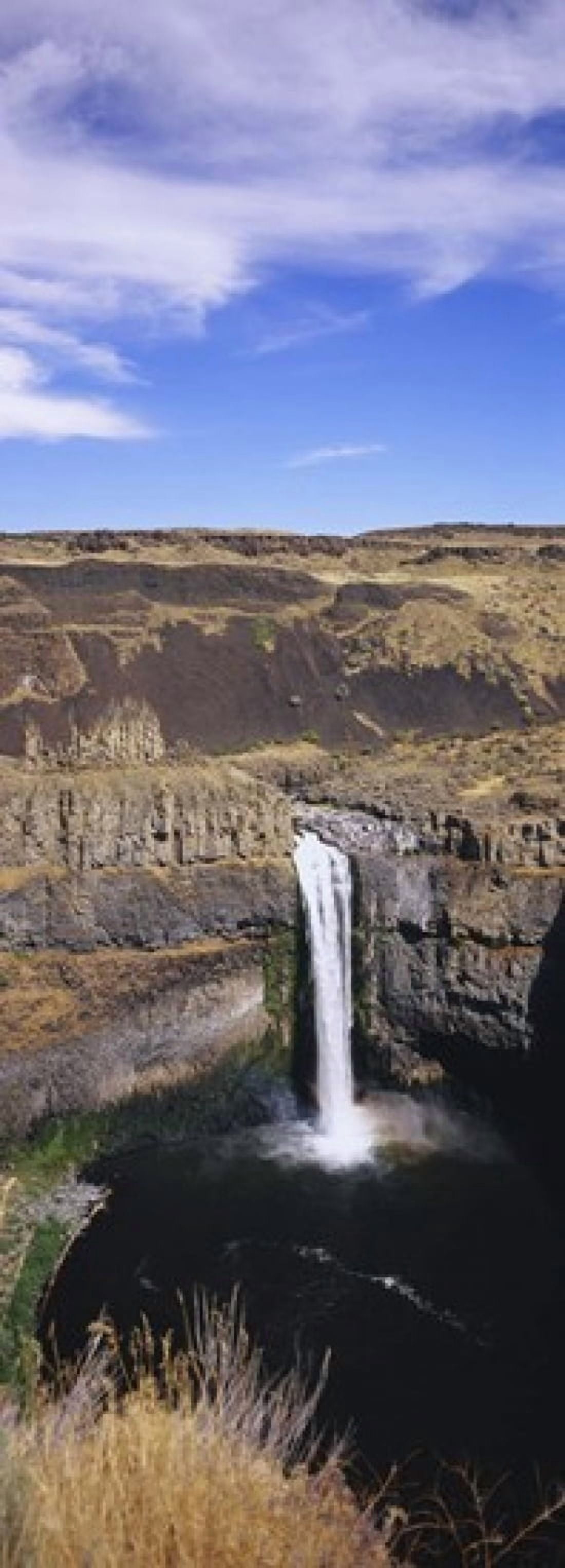 High angle view of a waterfall Palouse Falls Palouse Falls State Park Washington State USA Canvas Art - Panoramic Images (18 x 7)