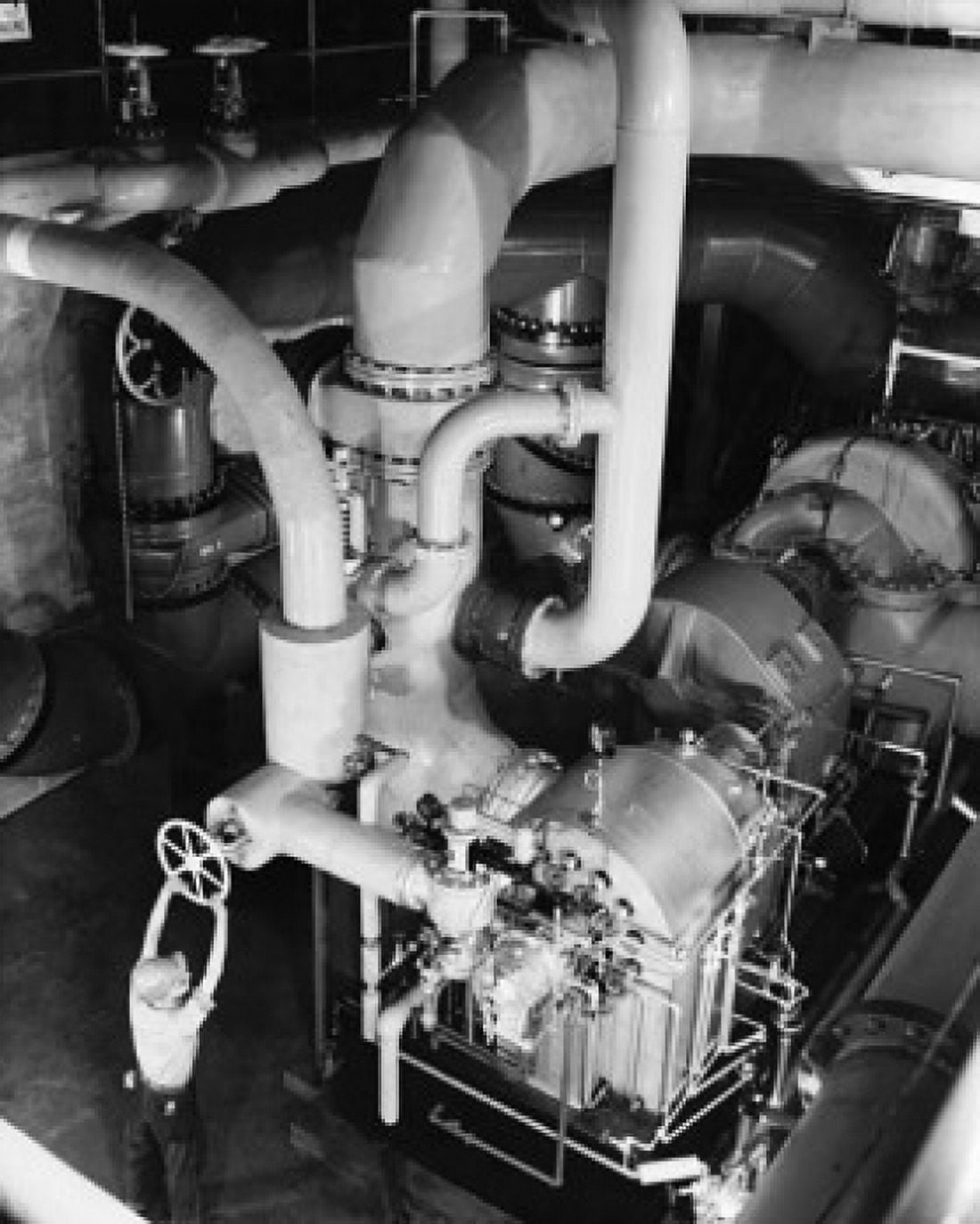 High angle view of a worker working in an engine room of a steel rolling mill Pittsburgh Pennsylvania USA Canvas Art - (18 x 24)