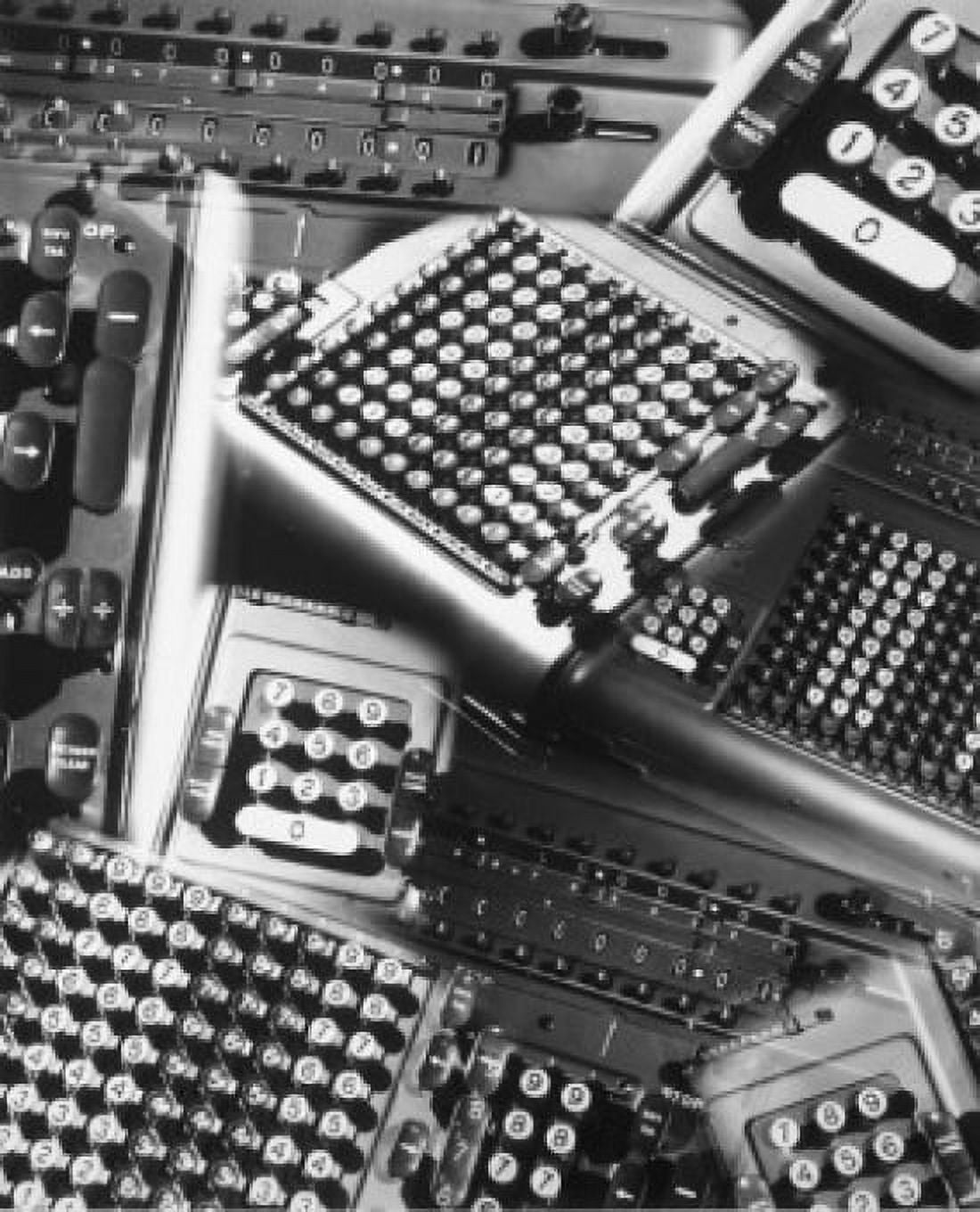 High angle view of adding machine tapes Canvas Art - (18 x 24)