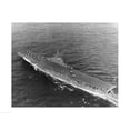 thumbnail image 1 of High angle view of an aircraft carrier in the sea  USS Princeton -CV-37-  Gulf of Paria -24 x 18- Poster Print, 1 of 1