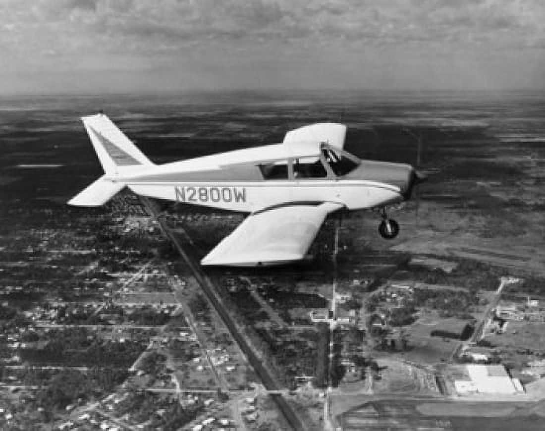 High angle view of an aircraft in flight Piper Plane Vero Beach Florida USA Canvas Art - (18 x 24)