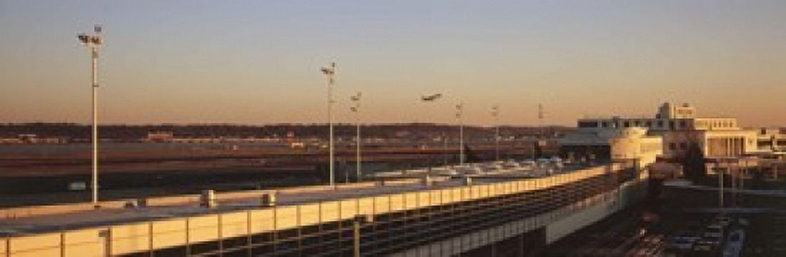 High angle view of an airport Ronald Reagan Washington National Airport Washington DC USA Canvas Art - Panoramic Images (18 x 6)