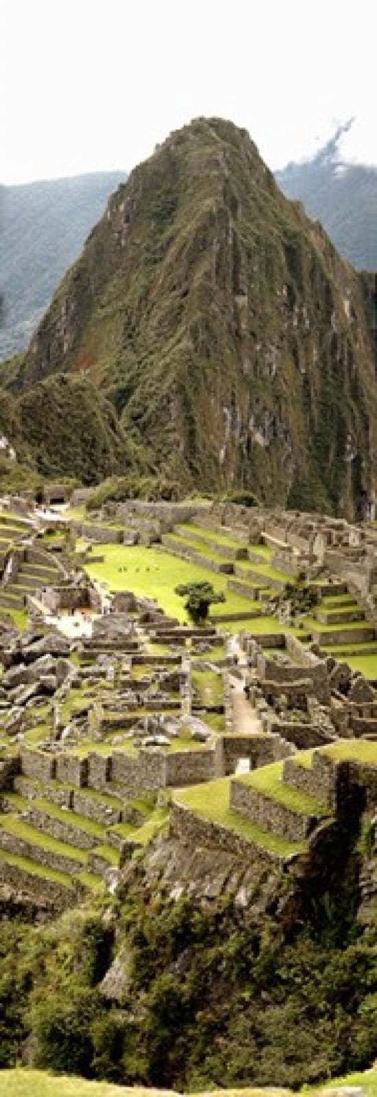 High angle view of an archaeological site Machu Picchu Cusco Region Peru Canvas Art - Panoramic Images (18 x 7)