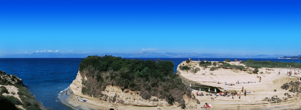 High angle view of an island Corfu Ionian Islands Greece Canvas Art - Panoramic Images (36 x 12)