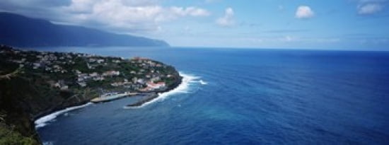 High angle view of an island Ponta Delgada Madeira Portugal Canvas Art - Panoramic Images (30 x 12)