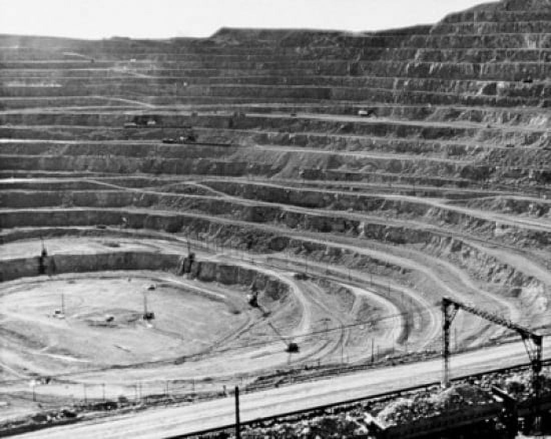 High angle view of an open pit copper mine Ajo Arizona USA Canvas Art - (18 x 24)