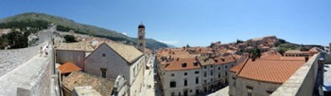 High angle view of buildings Minceta Tower Dubrovnik Croatia Canvas Art - Panoramic Images (15 x 5)