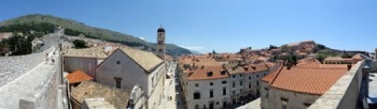 High angle view of buildings Minceta Tower Dubrovnik Croatia Canvas Art - Panoramic Images (38 x 12)