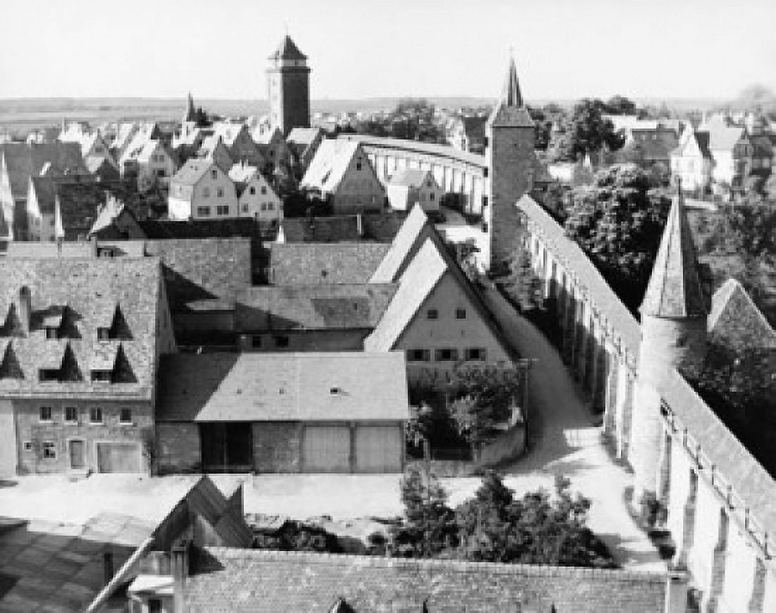 High angle view of buildings Rothenburg ob der Tauber Germany Canvas Art - (18 x 24)