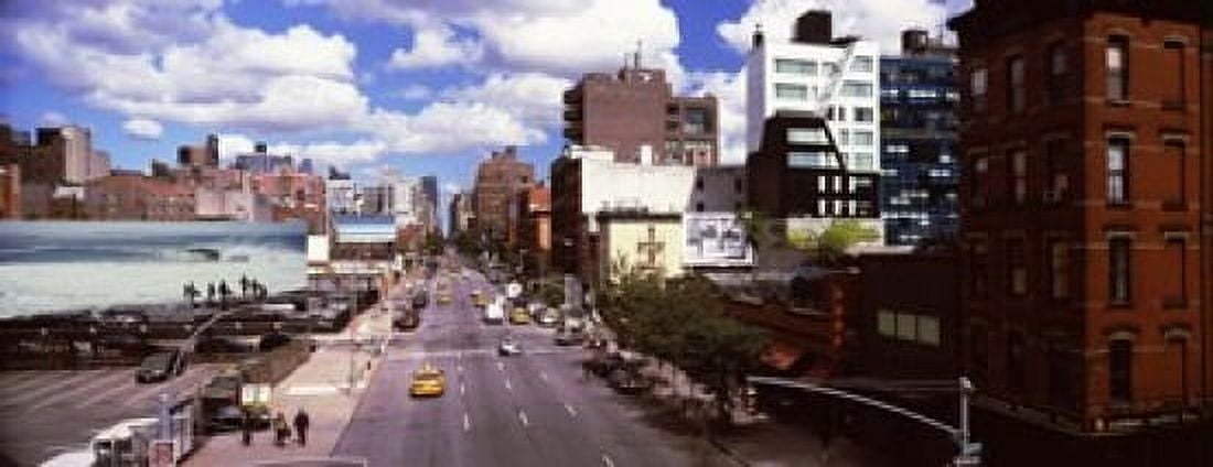 High angle view of buildings along 10th Avenue New York City New York State USA Canvas Art - Panoramic Images (15 x 6)